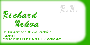 richard mrkva business card