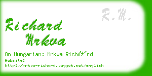 richard mrkva business card